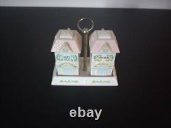 Vintage Lenox Village Salt & Pepper Shakers Set 1991 RARE