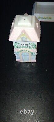 Vintage Lenox Village Salt & Pepper Shakers Set 1991 RARE