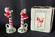 Vintage Lipper Mann Christmas Santa/Mrs Claus Candle Salt Pepper Shakers Japan