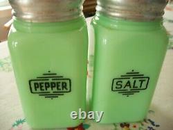 Vintage McKee Jadeite Salt and Pepper Shakers