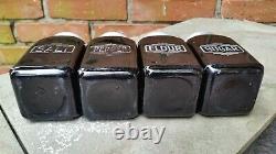 Vintage Mckee Large Deco Badge Black Salt Pepper Sugar Flour Range Shakers