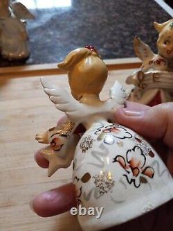 Vintage Menschik Goldman CAROLING NOEL ANGELS Salt Pepper Shakers Blonde Girls