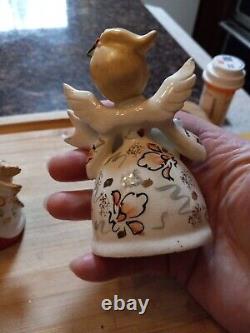 Vintage Menschik Goldman CAROLING NOEL ANGELS Salt Pepper Shakers Blonde Girls