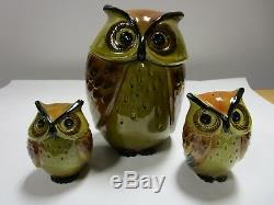 Vintage Metlox Poppytrail Owl Cookie Jar Salt & Pepper Shaker Mid Century Kitsch