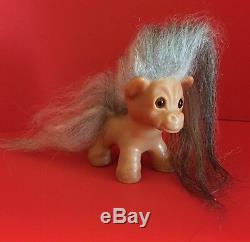Vintage Mini Horse 2.5 Dam Things Animal Troll Salt And Pepper Hair 1964