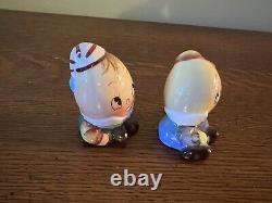 Vintage Miyao Japan Humpty Salt And Pepper Shakers Anthropomorphic Rare MCM