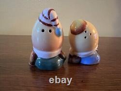 Vintage Miyao Japan Humpty Salt And Pepper Shakers Anthropomorphic Rare MCM