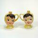 Vintage Napco Miss Cutie Pie Yellow Girl Salt and Pepper Shakers