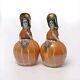 Vintage Noritake Southern Belle Salt & Pepper Shakers Rare Orange Deco Design