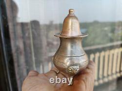 Vintage Old Victorian Brass Decorative Salt & Pepper Shaker Pair Collectible