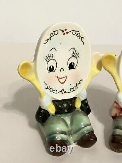 Vintage PY Anthropomorphic Plates And Silverware Salt And Pepper Shakers