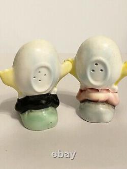 Vintage PY Anthropomorphic Plates And Silverware Salt And Pepper Shakers