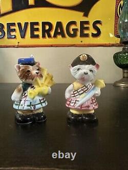 Vintage PY Anthropomorphic Scotty Dog Bag Pipes Salt And pepper Shakers