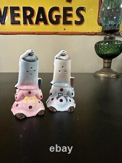 Vintage PY Anthropomorphic Tooth Paste Salt And Pepper Shakers Miyao Mcm