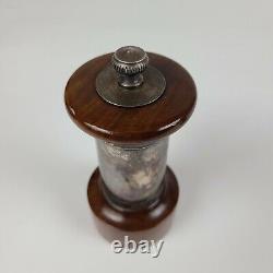 Vintage Peugeot Christofle Silver and Mahogany Salt and Pepper Mills