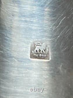 Vintage Peugeot Freres France Lion Silver Plate Hallmark Salt and Pepper Mills