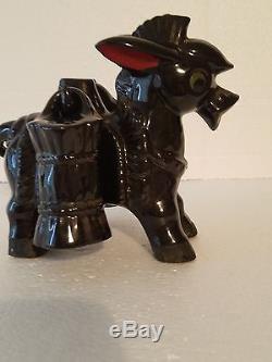 Vintage Pottery Burro with Salt & Pepper Shakers. FREE SHIPPING