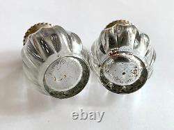 Vintage Rare Christofle Orfevrerie Silver Crystal Salt and Pepper Shakers France
