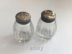 Vintage Rare Christofle Silver Crystal Salt and Pepper Shakers made in France