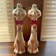 Vintage Rare Long Neck Cats in Polka Dot Bow Tie Salt and Pepper Shakers Set Arn