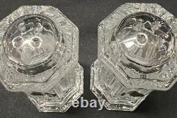 Vintage Retired Waterford Crystal Grafton Street Bolton Salt and Pepper Shakers