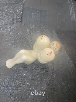 Vintage Risque Naked Lady Salt and Pepper ceramic 5 Length