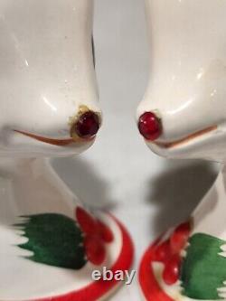 Vintage Rudolph the Red Nosed Reindeer Christmas Salt and Pepper Shakers 50/296