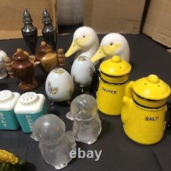 Vintage Salt & Pepper Shakers Lot Of 24 Plus 3 Single Shakes RARE New & Old