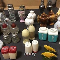 Vintage Salt & Pepper Shakers Lot Of 24 Plus 3 Single Shakes RARE New & Old