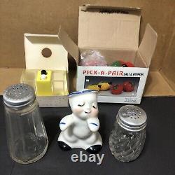 Vintage Salt & Pepper Shakers Lot Of 24 Plus 3 Single Shakes RARE New & Old