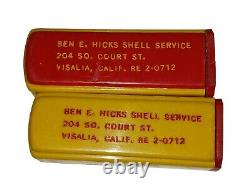 Vintage Shell Gas Station Salt & Pepper Shakers, Ben E Hicks, Visalia California