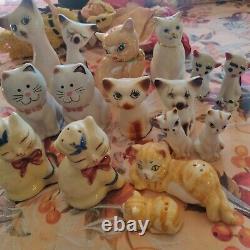 Vintage Siamese Cat Kitten Salt and Pepper Shaker Table Lot Decor, 2 bone ash