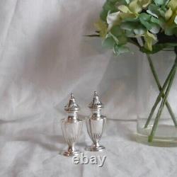 Vintage Sterling Silver Salt and Pepper Shakers Made in England