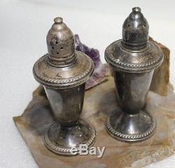 Vintage Sterling Weighted Silver Salt and Pepper Shaker Set by Touch Creation