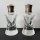 Vintage Steuben Glass Sterling Silver Salt Pepper Shakers Arthur Douglas Pair