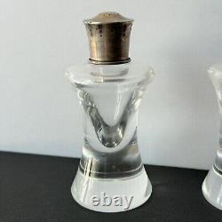 Vintage Steuben Glass Sterling Silver Salt and Pepper Shakers Arthur Douglas