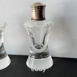 Vintage Steuben Glass Sterling Silver Salt and Pepper Shakers Arthur Douglas