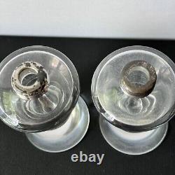 Vintage Steuben Glass Sterling Silver Salt and Pepper Shakers Arthur Douglas