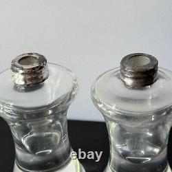 Vintage Steuben Glass Sterling Silver Salt and Pepper Shakers Arthur Douglas