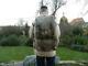 Vintage Swiss Army Military Backpack Rucksack Salt and Pepper Canvas Leather Bag