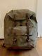Vintage Swiss Army Military Backpack Rucksack Salt and Pepper Leather Canvas Bag