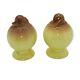 Vintage Taylor Smith Taylor Luray Pastels Style Salt Shaker Yellow Brown Set