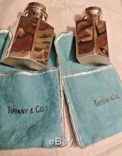 Vintage Tiffany & Co. Sterling Silver Salt And Pepper Set, Original Box, Bags