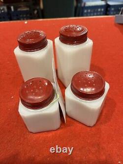 Vintage Tipp Salt, Pepper, Sugar And Flour Shakers