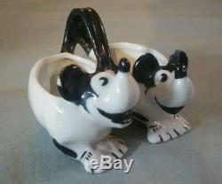 Vintage antique 1930's Disney Mickey mouse Porcelain salt and pepper pot Germany