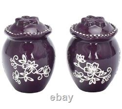 Vintage floral lace salt and pepper shakers