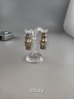 Vintage hanging glass grape salt and pepper shakers