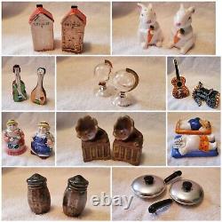 Vintage salt and pepper shaker lot of 37 pairs and 1 single
