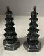 Vintagee Chinese Sterling Silver Pagoda Temple Salt & Pepper Shakers