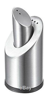 Visol Canelo Stainless Steel Two in One Salt and Pepper Shaker Silver, New